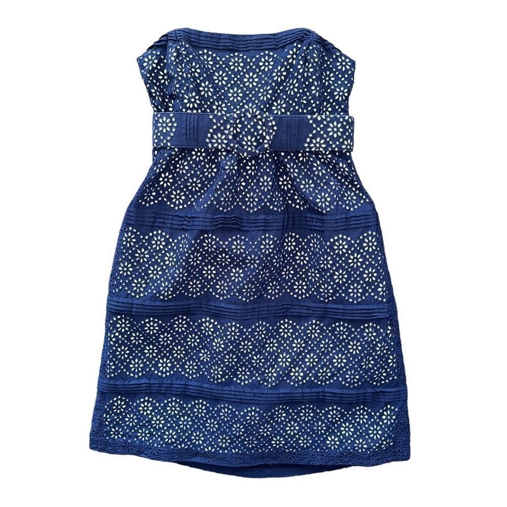 Shoshanna Navy Strapless Dress Size 6